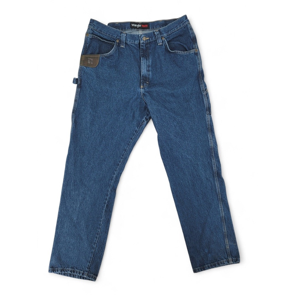Wrangler RIGGS Workwear Utility Jeans‎ 36x36 Carpenter Blue Denim EUC Mens